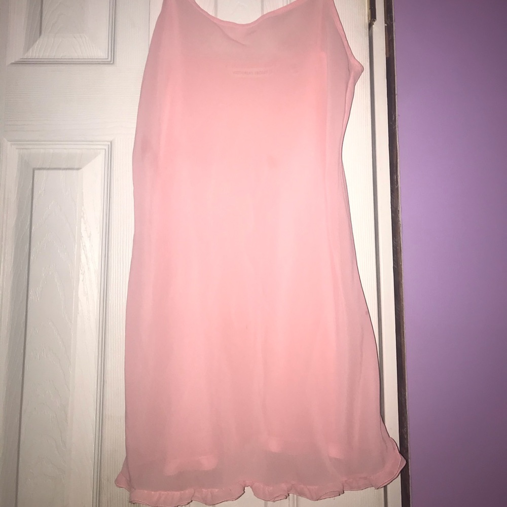 Pink Lingerie Sheer Slip Dress